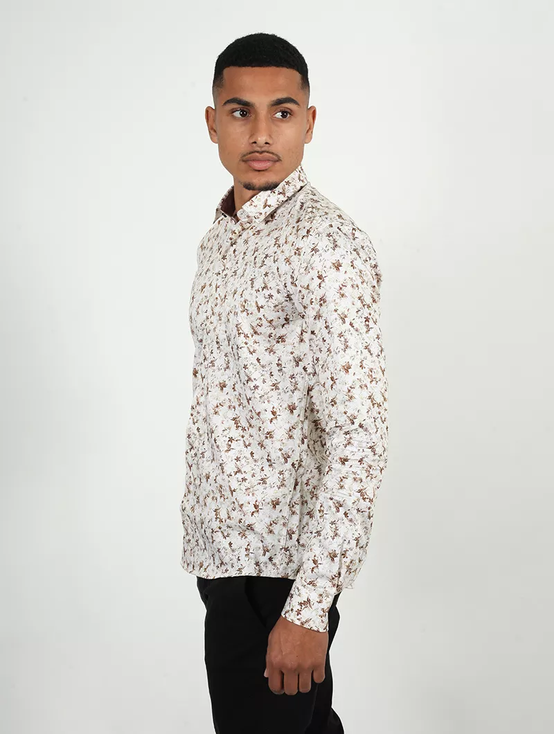 Chemise slim imprimé fleurs